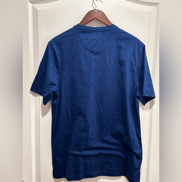 Greg Norman Men's 100% Cotton T-Shirt with Chest Pocket (Medium, Navy Blue) - Picture 4 of 4